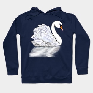 Swan with reflection Hoodie